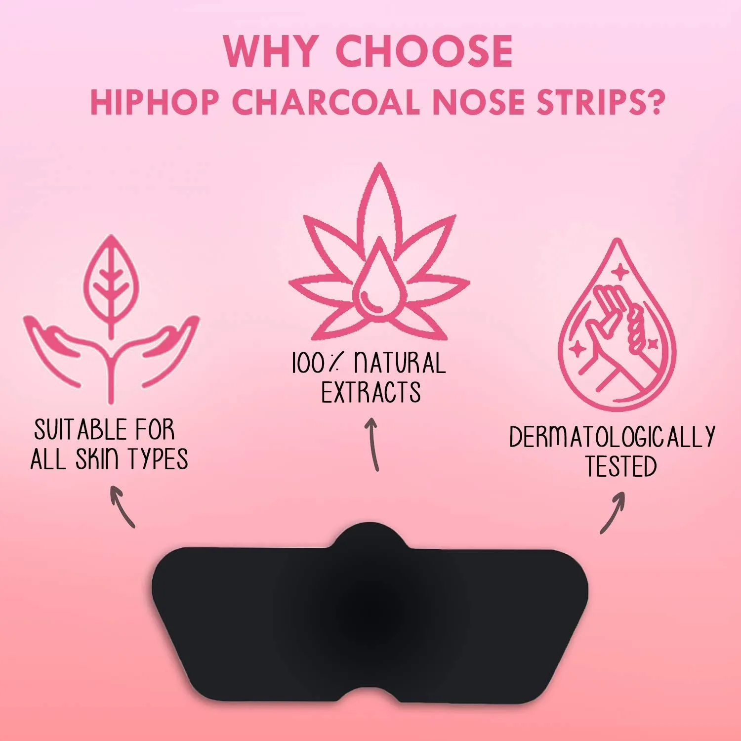 HipHop Blackhead Remover Nose Strips for Women (Activated Charcoal, 6 Strips)   Instant Makeup Remover Wipes (Micellar water, 30 Wipes)