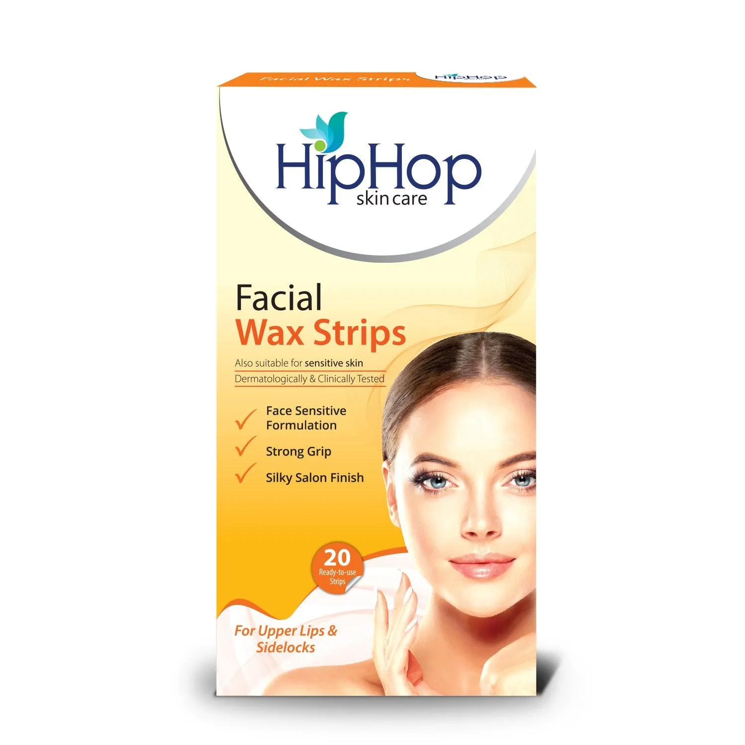 HipHop Facial Wax Strips (Argan Oil, 20 Strips)   Brightening Mud/Face Mask (Orange Peel Extract, 100 ml)