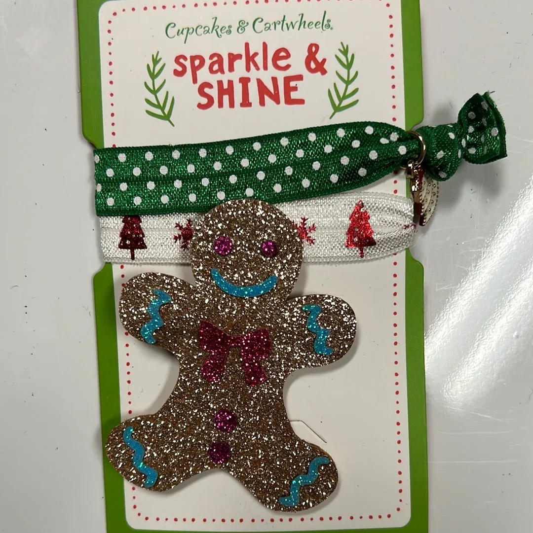 Holiday gingerbread hair sets
