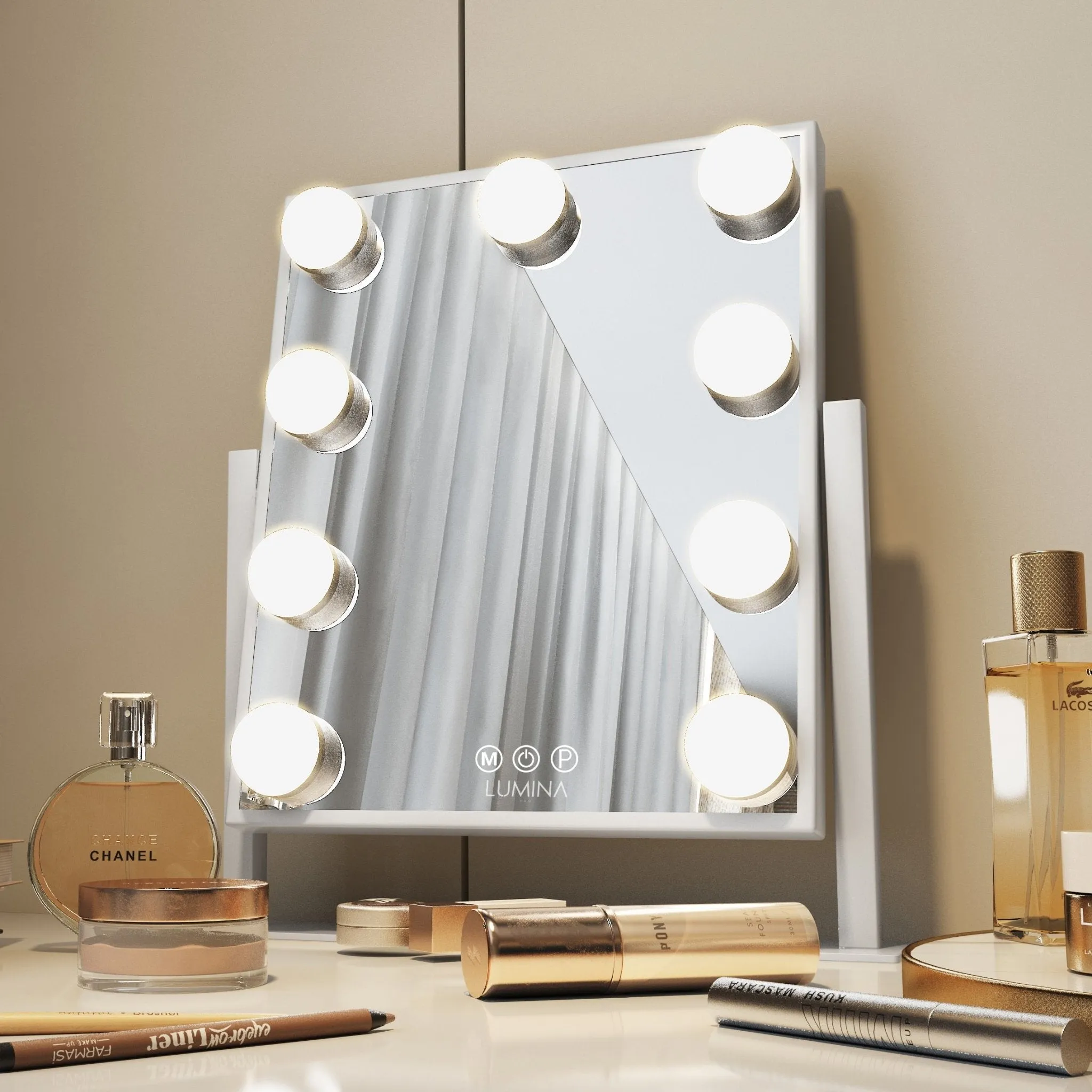 Hollywood Table Top Makeup Mirror