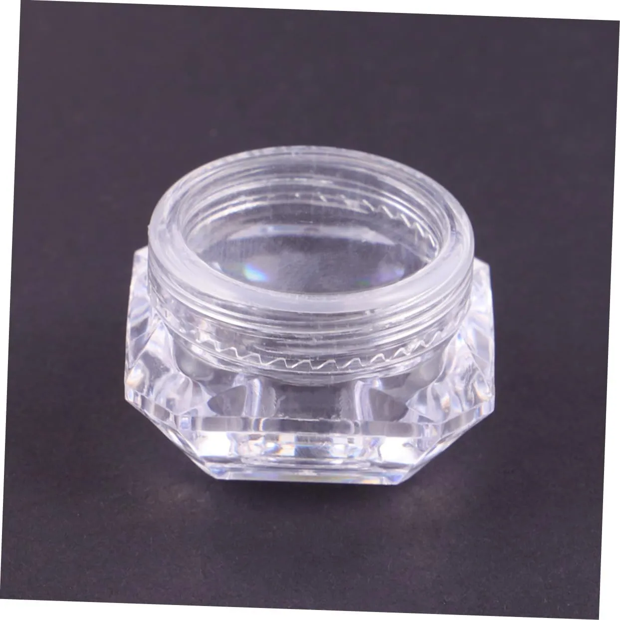 Housoutil 40pcs Refillable Empty Cosmetic Containers Transparent Diamond-shaped Jars for Loose Powder Creams and Lotions Portable Makeup Storage