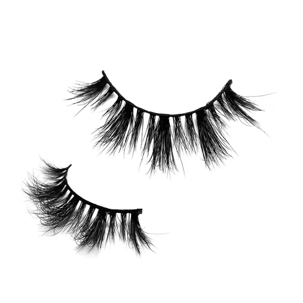 Imakeupnow - 1 Pair Handmade Faux Mink Eyelashes- Black (Muse)
