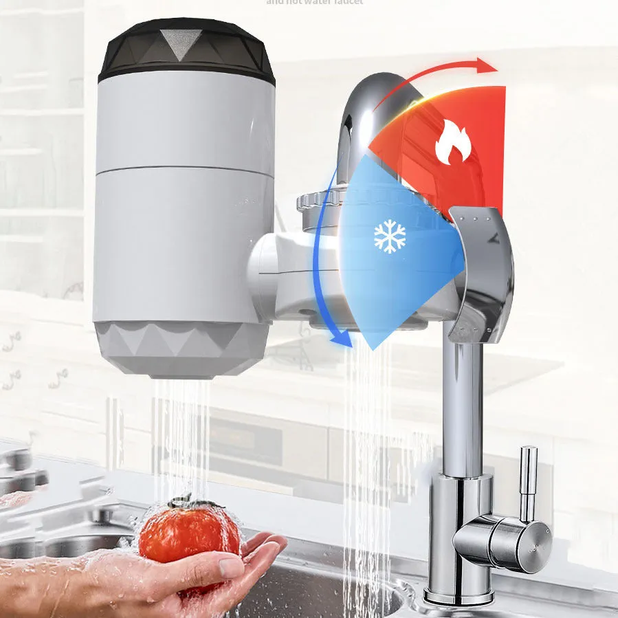 Instant Electric Heating Faucet Water Faucet Electric Hot Water Heater Faucet with LCD Temperature Display Bathroom Kitchen