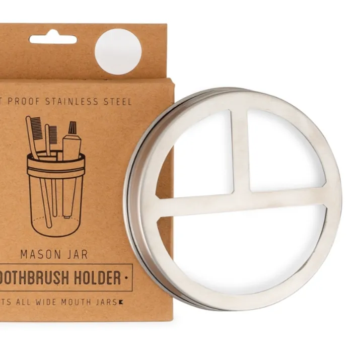 Jarmazing - Mason Jar Toothbrush Holder Lid