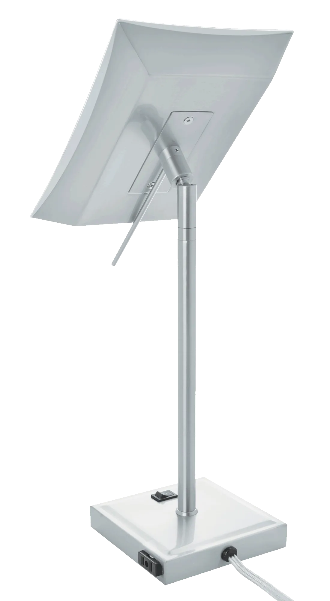 Jerdon 5x LED Rectangular Frameless Vanity Makeup Mirror - AC Outlet on Base - 2 Finishes