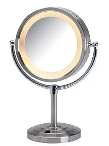 Jerdon 7x/1x Reversible Halo-Lighted Make Up Mirror