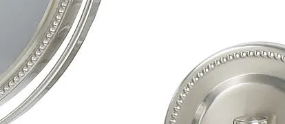 Jerdon Beaded Reversible 7x/1x Wall-Mount Makeup Mirror - Satin Nickel