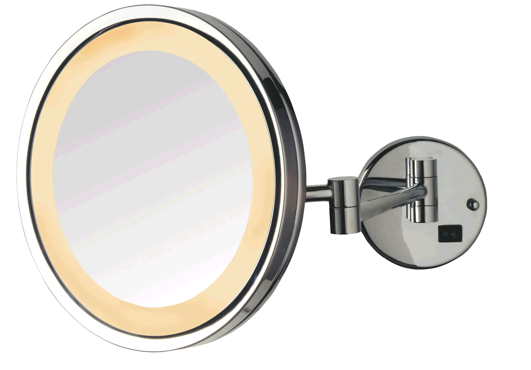 Jerdon LED Halo Lighted Plug-In Make Up Mirror, 5X, Chrome Finish
