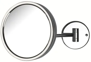 Jerdon Reverssible Single-Arm Makeup Mirror, 5x/1x, Chrome Finish