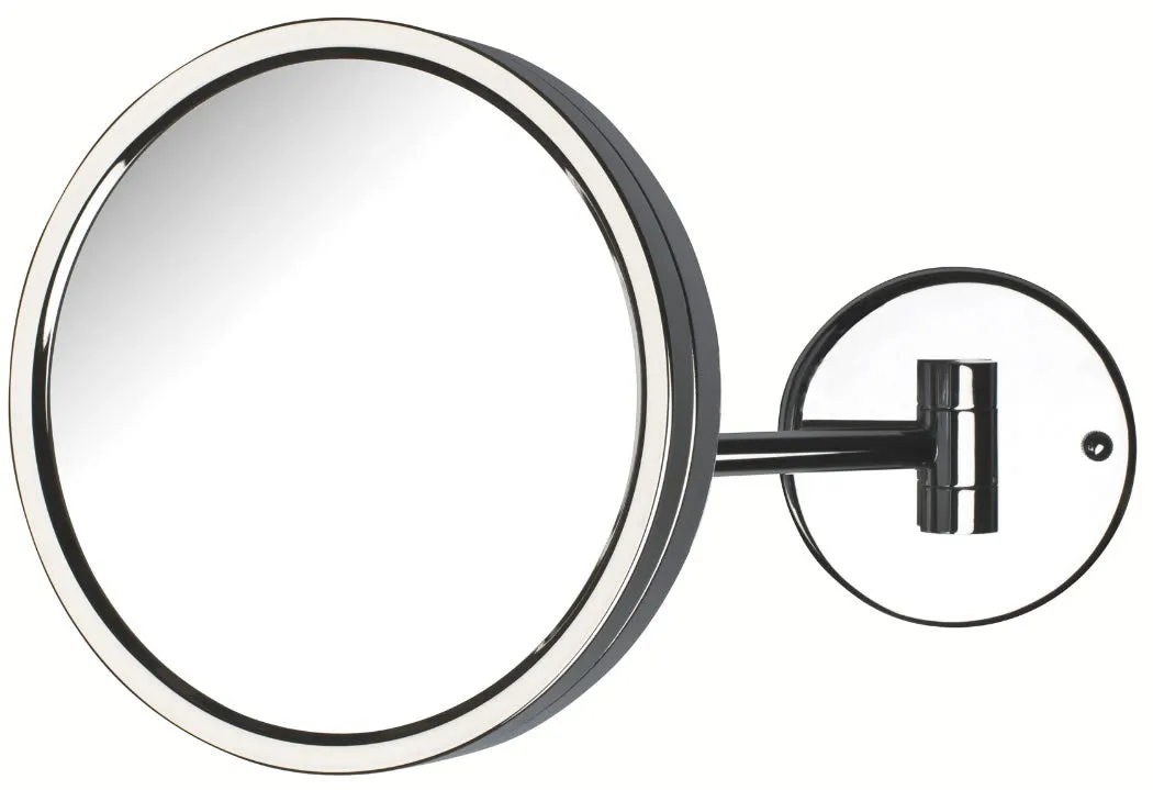 Jerdon Reverssible Single-Arm Makeup Mirror, 5x/1x, Chrome Finish