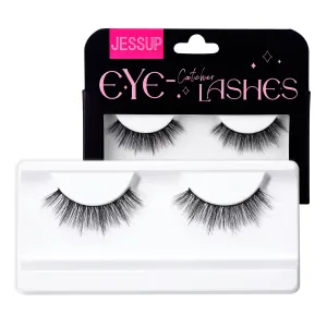 Jessup False Eyelashes Natural Look Fake Eyelashes 1 Pairs Pack Wispy Lashes Faux Mink Eyelashes 3D Short Fluffy Reusable False Lashes
