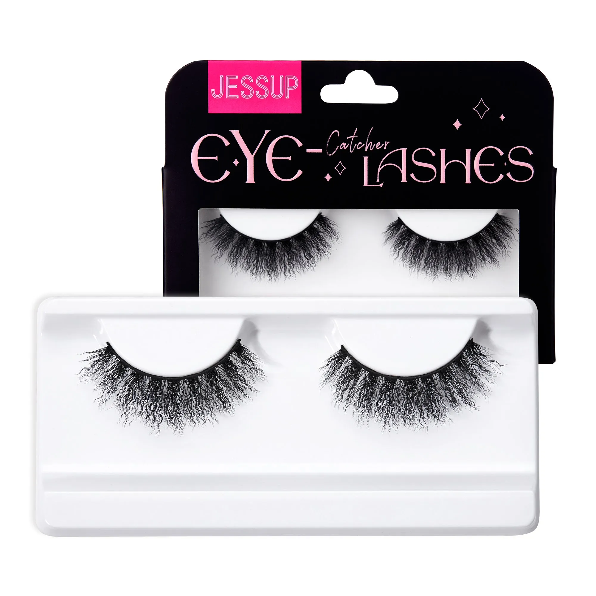 Jessup False Eyelashes Natural Look Fake Eyelashes 1 Pairs Pack Wispy Lashes Faux Mink Eyelashes 3D Short Fluffy Reusable False Lashes
