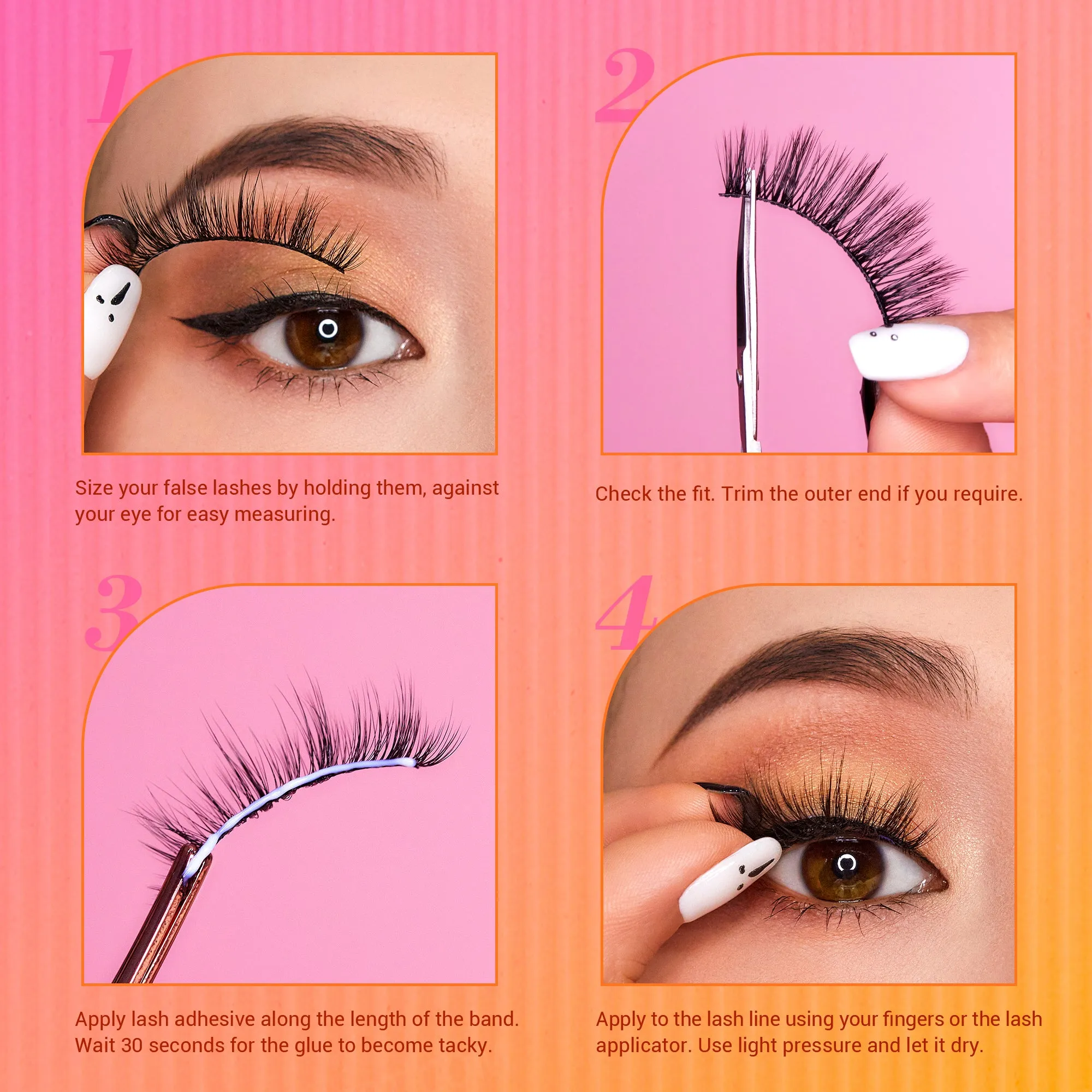 Jessup False Eyelashes Natural Look Fake Eyelashes 1 Pairs Pack Wispy Lashes Faux Mink Eyelashes 3D Short Fluffy Reusable False Lashes