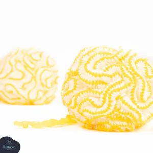 Kalkedon Towels - Organic Cotton Shower Loofah: yellow