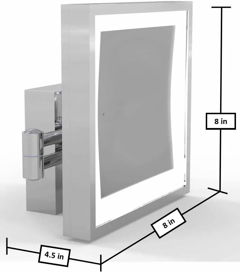 Kimball & Young 3x Rechargeable 5,500k LED Free-Standing Makeup Mirror