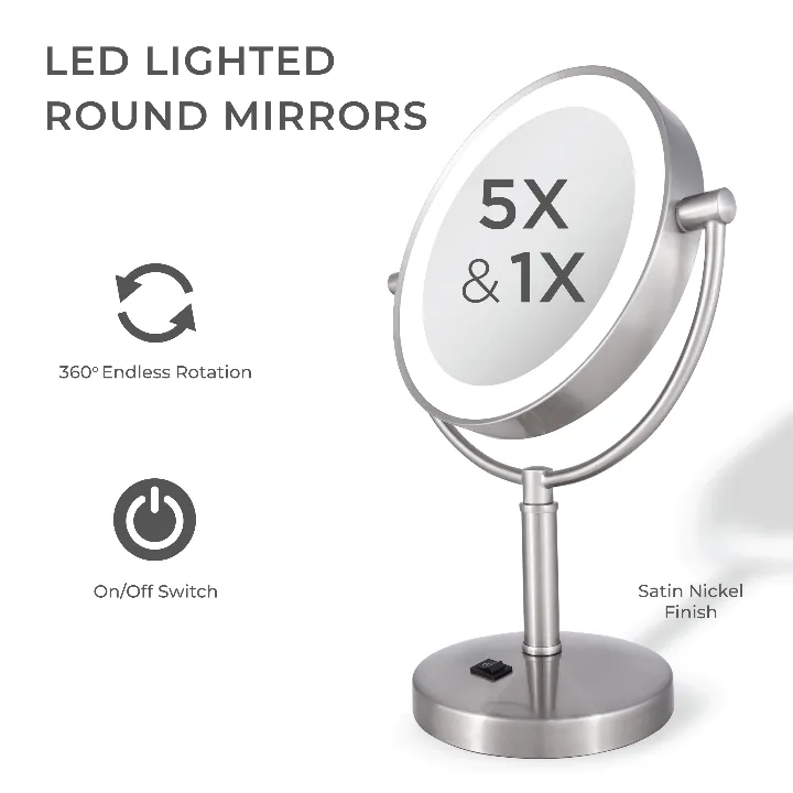 Laguna Lighted Makeup Mirror with Magnification