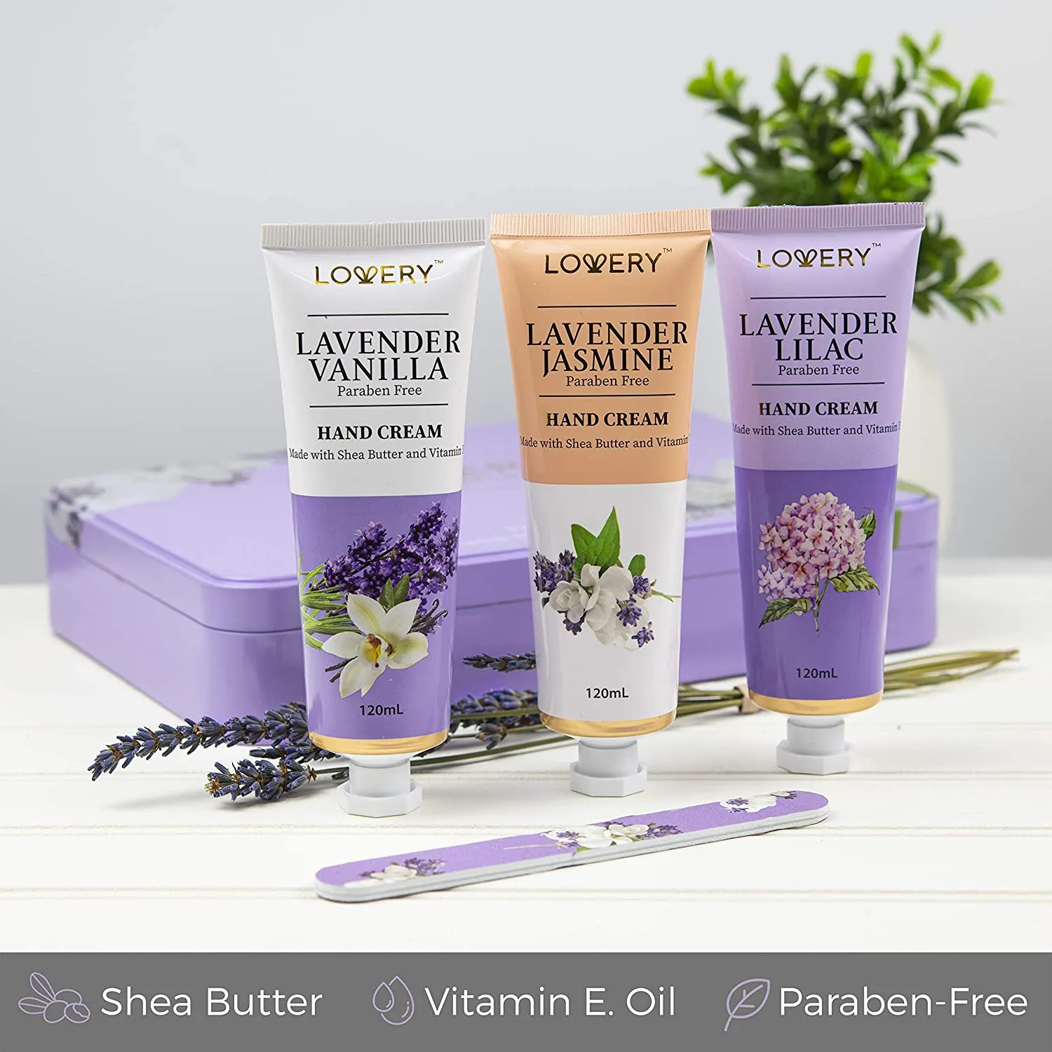Lavender Hand Lotion Gift Set - 5Pc Body Creams