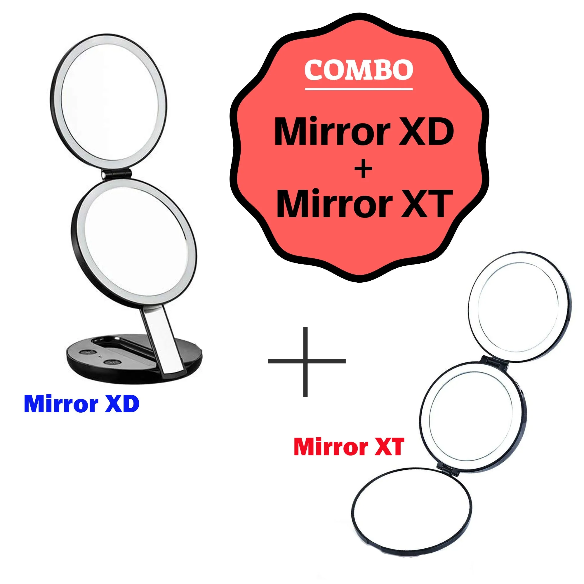 LED Lighted Beauty Makeup Mirrors COMBO
