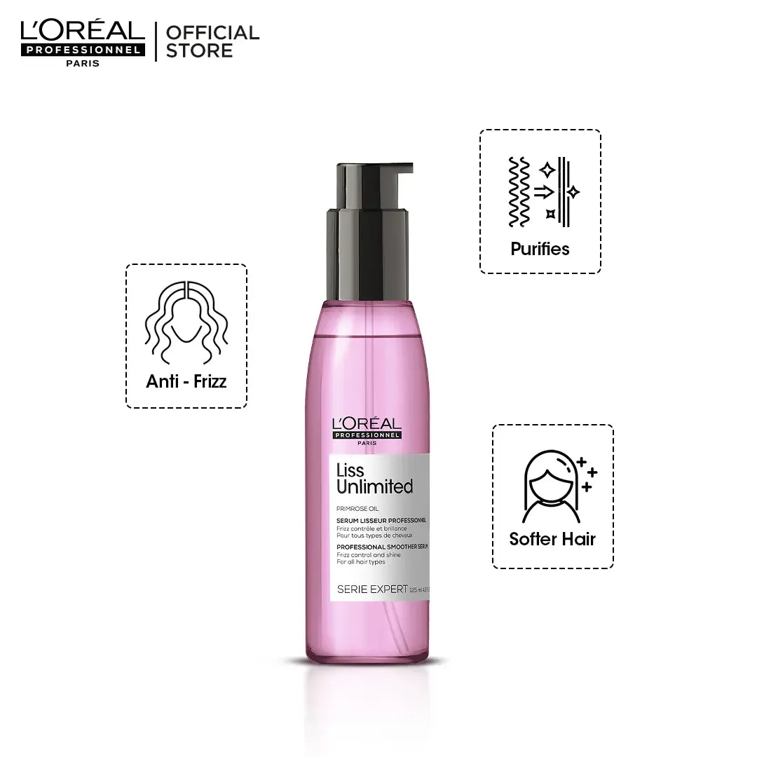 Loreal Professionnel Liss Unlimited Blow Dry Hair Oil - 125 ml