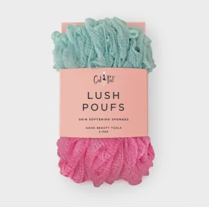 Lush Poufs - Mint Green & Pink Loofah Set