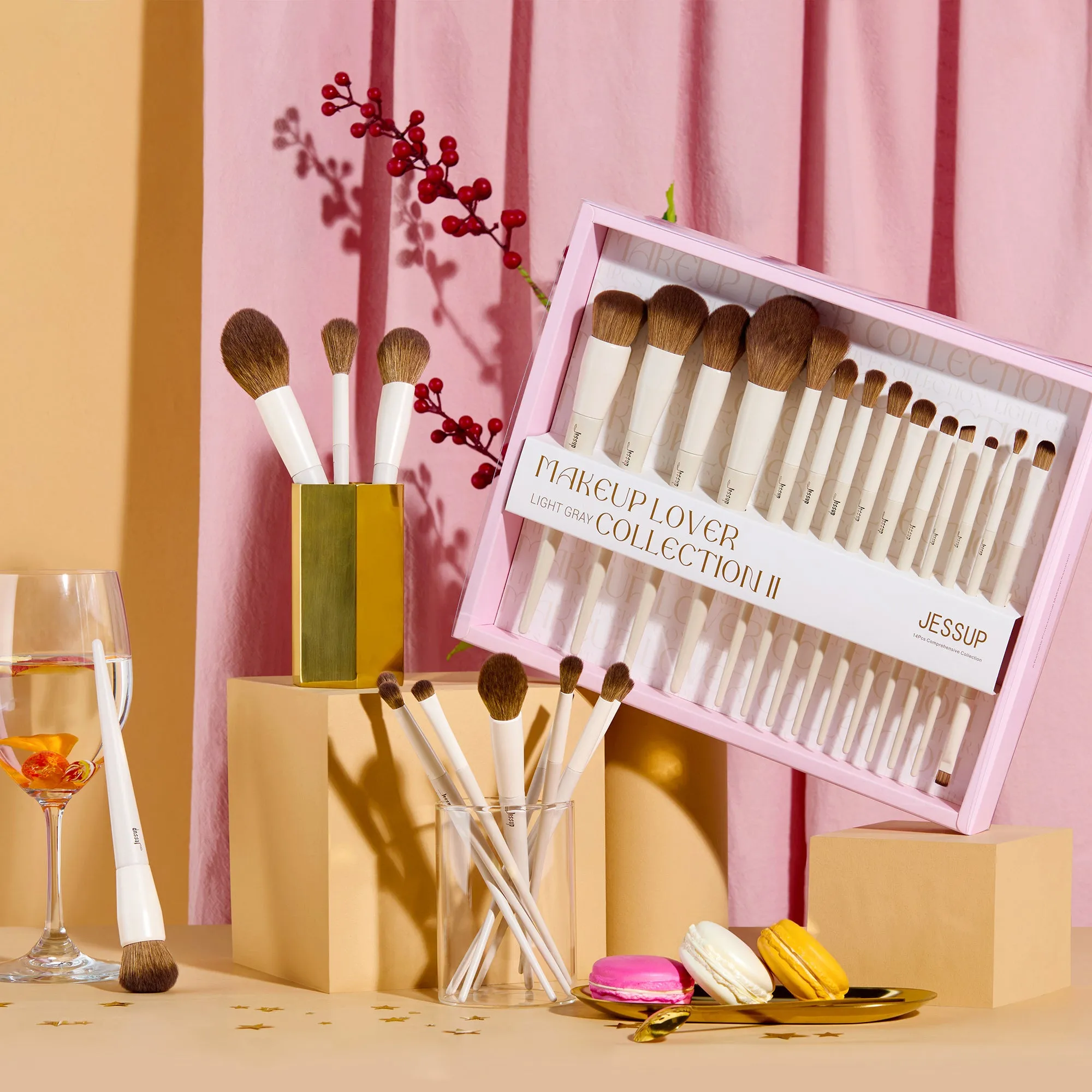Makeup Brush Gift Set Light Gray T329-G