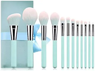 Makeup Brushes with Cosmetic Pouch,SUNSENT 12pcs Makeup Brushes Set,Professional Loose Powder Foundation Face Brush Eyeshadow Blush Brush