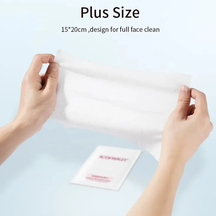 Makeup Remover Pads - Plus Size Non-Woven Cotton Wipes for Deep Cleaning, 30 Pieces, Soft & Gentle Facial Cleansing