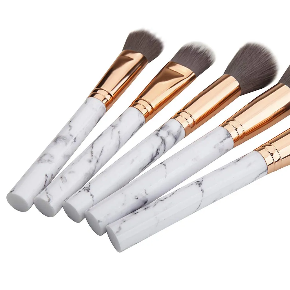 Marble-15pcs Makeup Brush Sets with Marble Bag