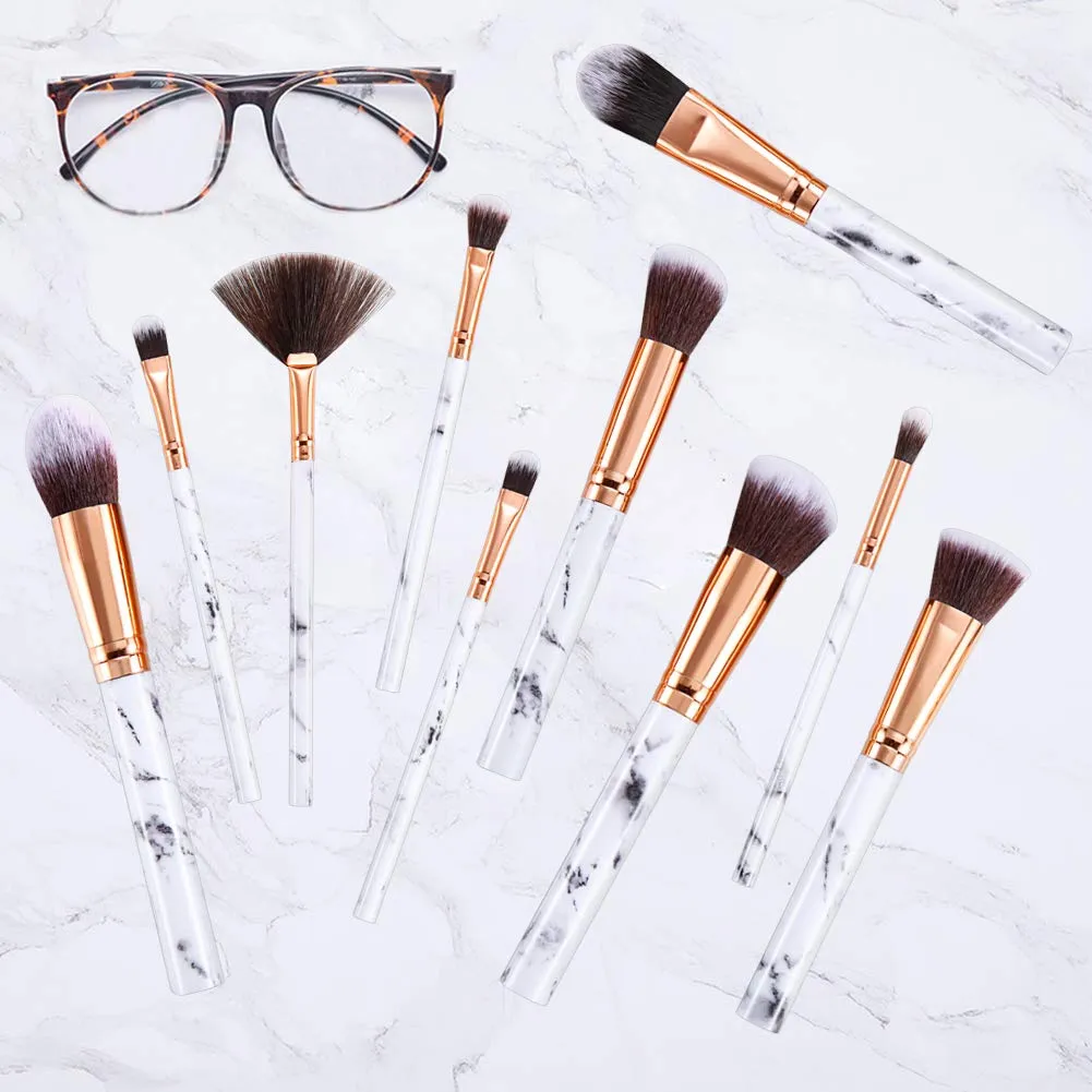 Marble-15pcs Makeup Brush Sets with Marble Bag
