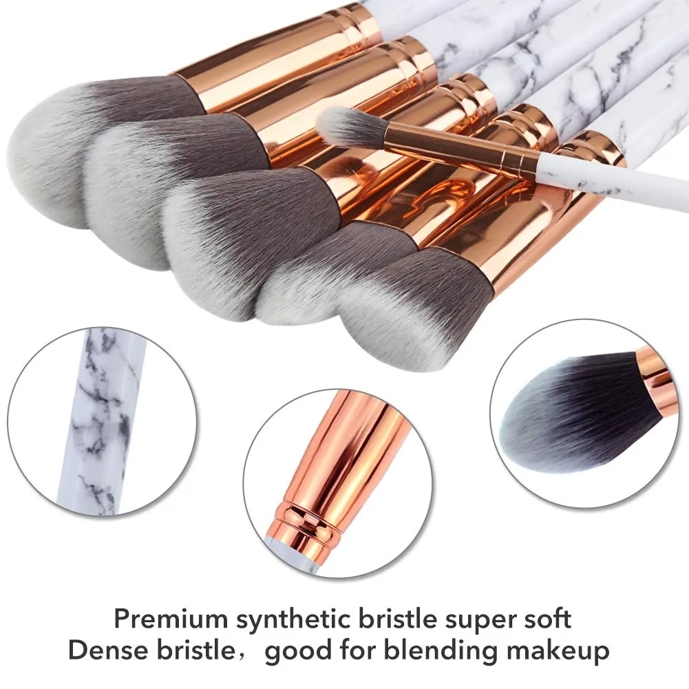 Marble-15pcs Makeup Brush Sets with Marble Bag