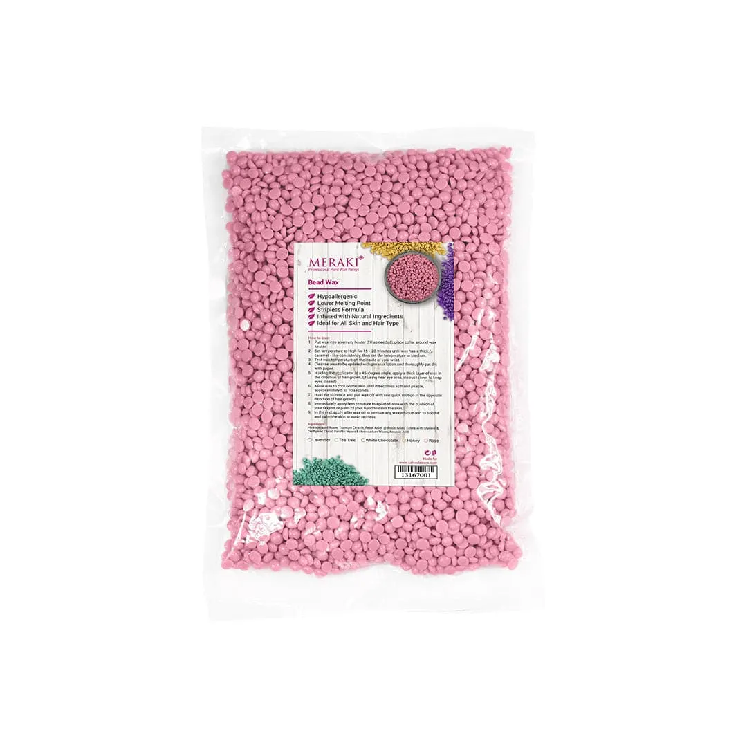 Meraki Beads Stripless Hair Removal Wax Rose 250G