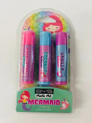 Mermaid 3 pk lip balm BYS