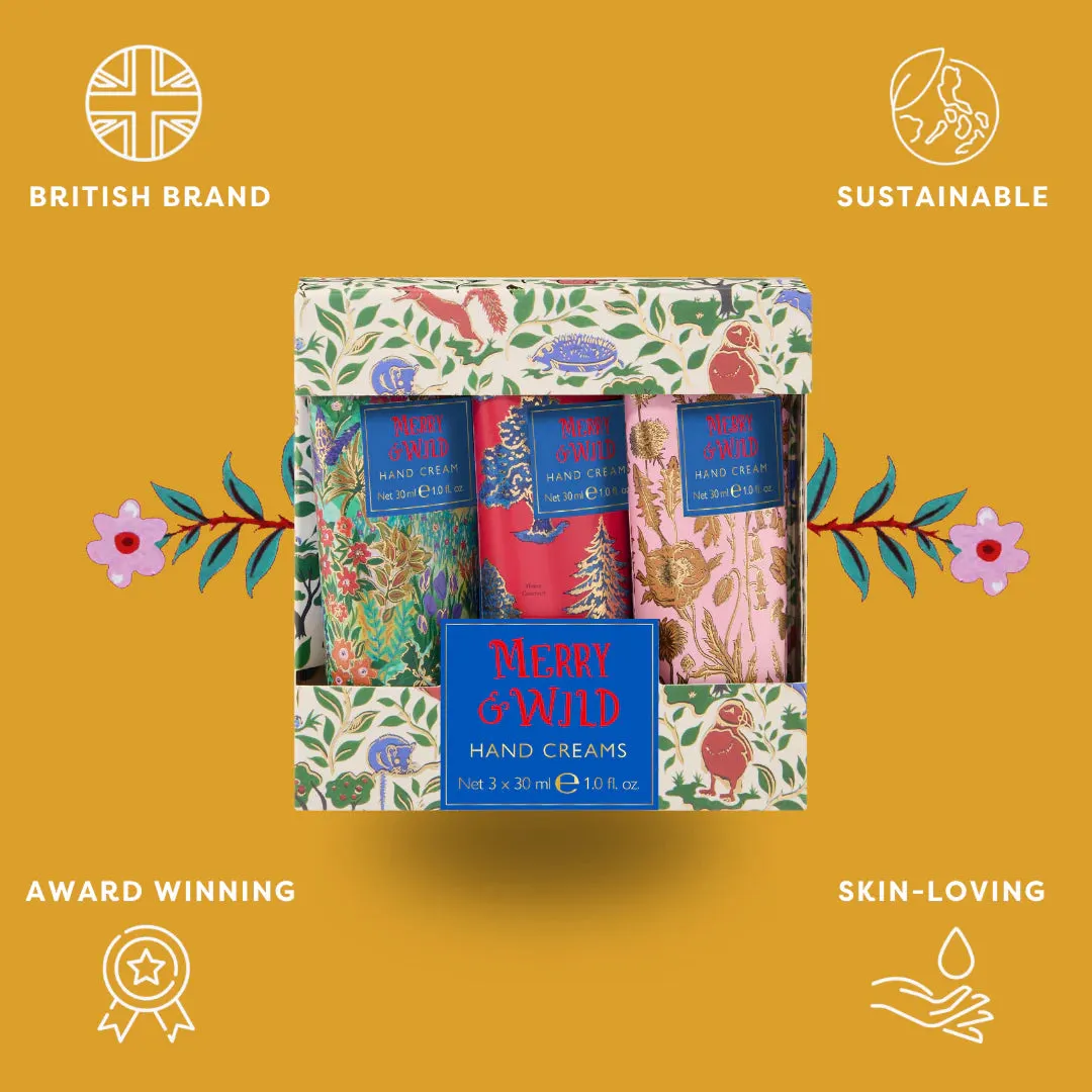 Merry and Wild 30ml Hand Creams (Set of 3)