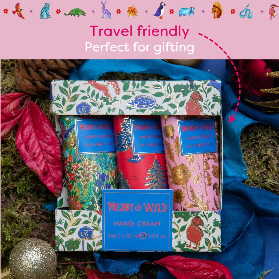 Merry and Wild 30ml Hand Creams (Set of 3)
