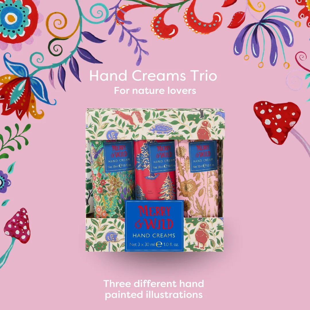 Merry and Wild Hand Creams, 3 x 30ml