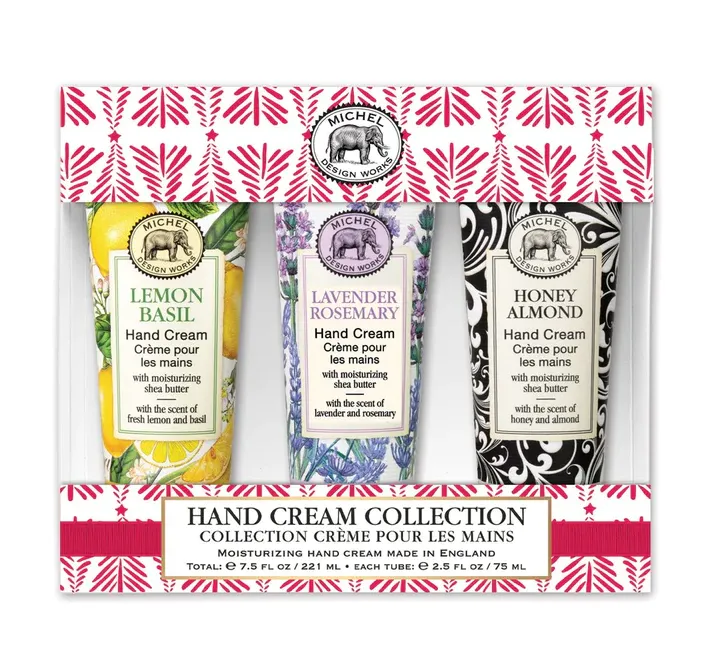 Michel Design Works Large Hand Cream Gift Set - Lemon Basil, Lavender Rosemary, Honey Almond
