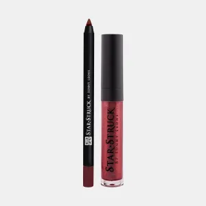 Midnight Twinkle - 2Pcs Lip Kit, Lip Gloss & Lipliner Kit - Shimmer Maroon
