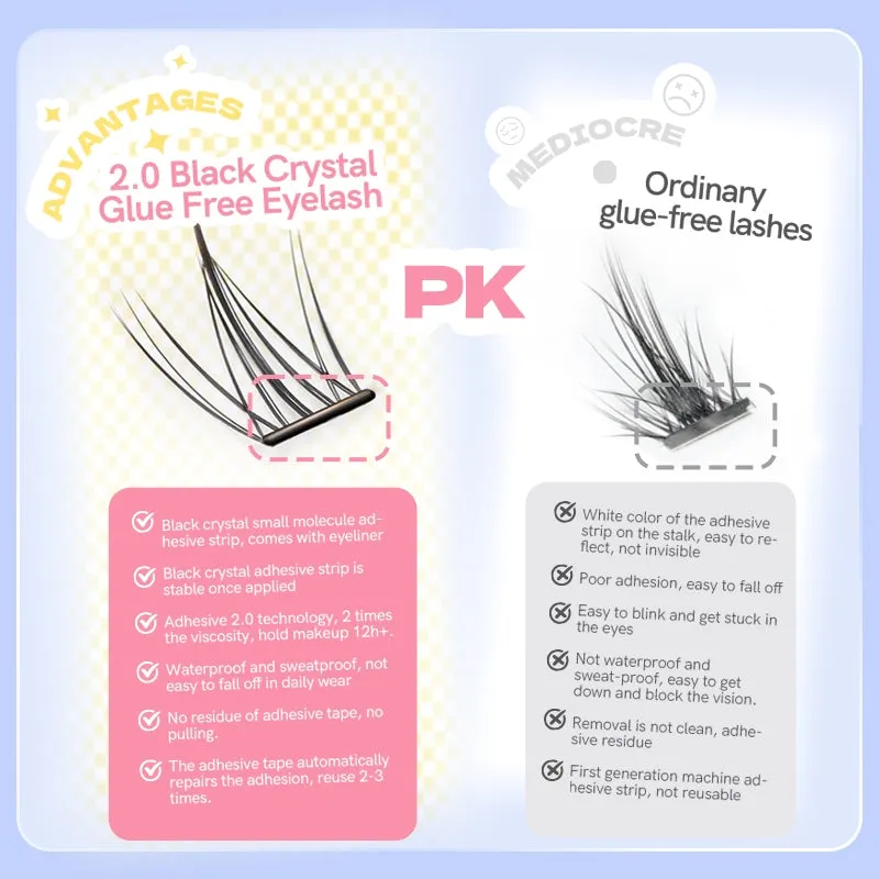 MLEN DIARY Glue-free Press on False Eyelashes 免胶睫毛