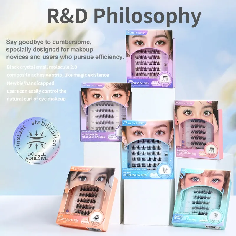 MLEN DIARY Glue-free Press on False Eyelashes 免胶睫毛