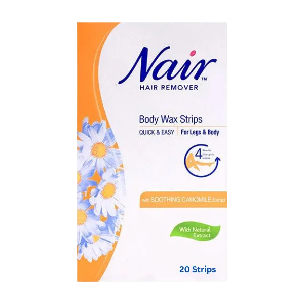 Nair Body Wax Strips With Soothing Camomile 20Pcs