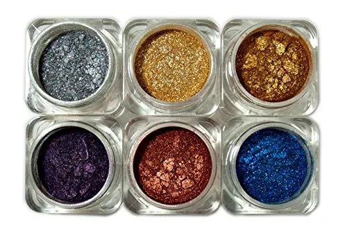 Naked Cosmetics Mica Powder Pigment for Makeup - Lip Gloss Pigment Powder for Lipstick - Pigment Powder for Nails - Loose Mica Pigment Powder for Eyeshadow, Skin, Face & Body Heavy Metal #04