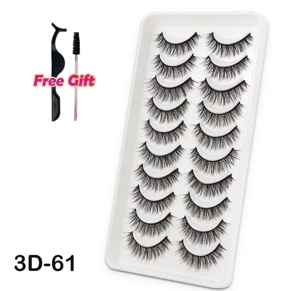Natural 3D Mink Lashes natural mink lash extensions Reusable False