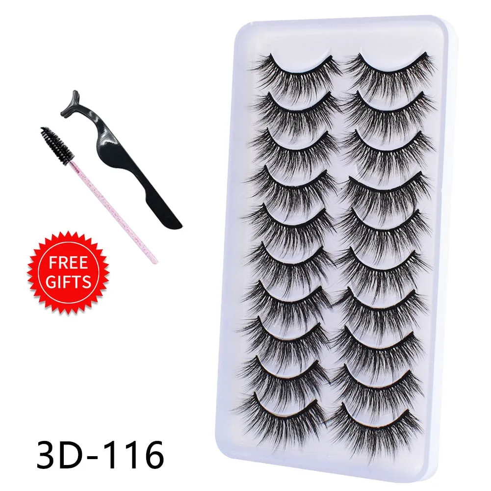 Natural 3D Mink Lashes natural mink lash extensions Reusable False
