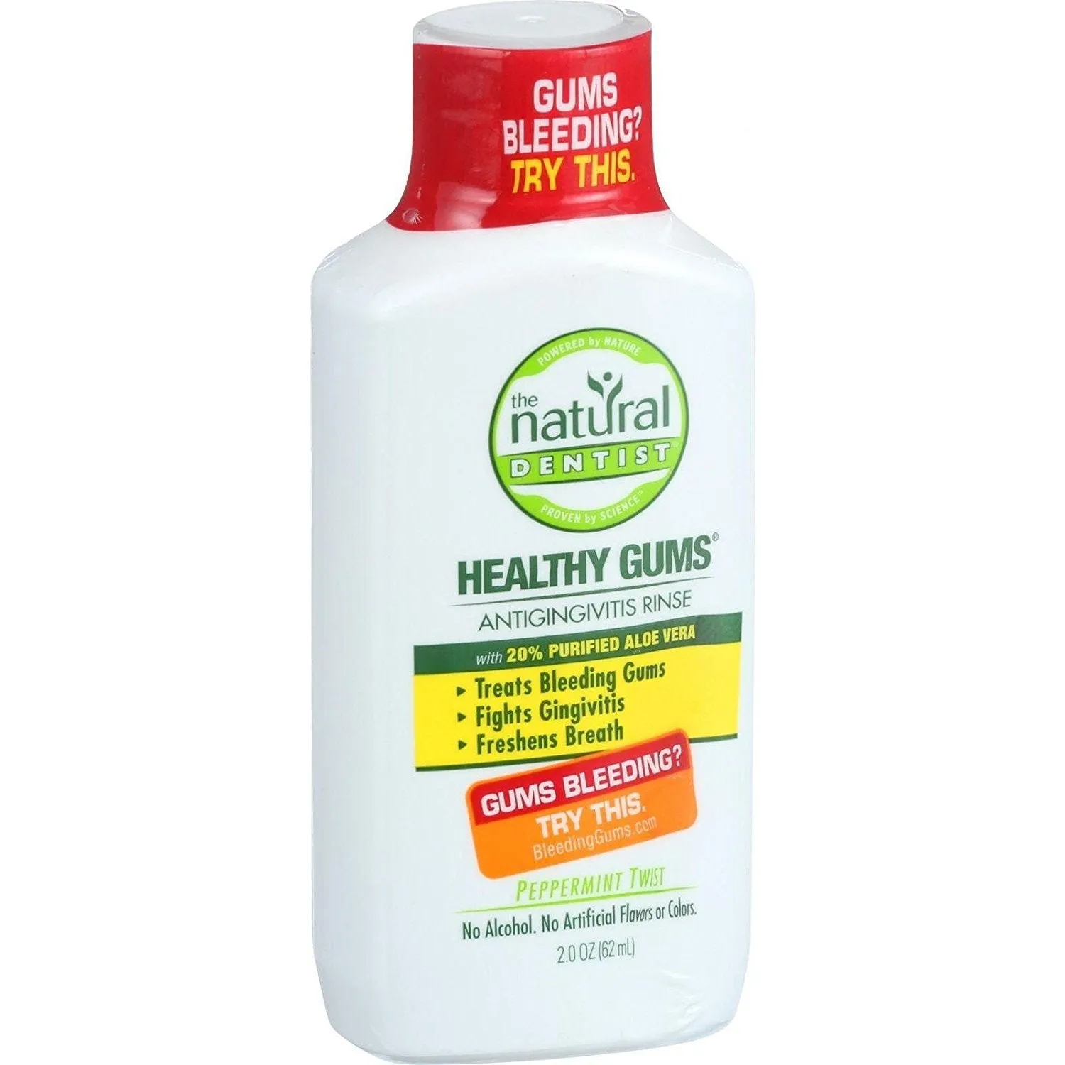 NATURAL DENTIST - Anti Gingivitis Rinse Healthy Gums Peppermint Twist - 2 oz. (62 ml)