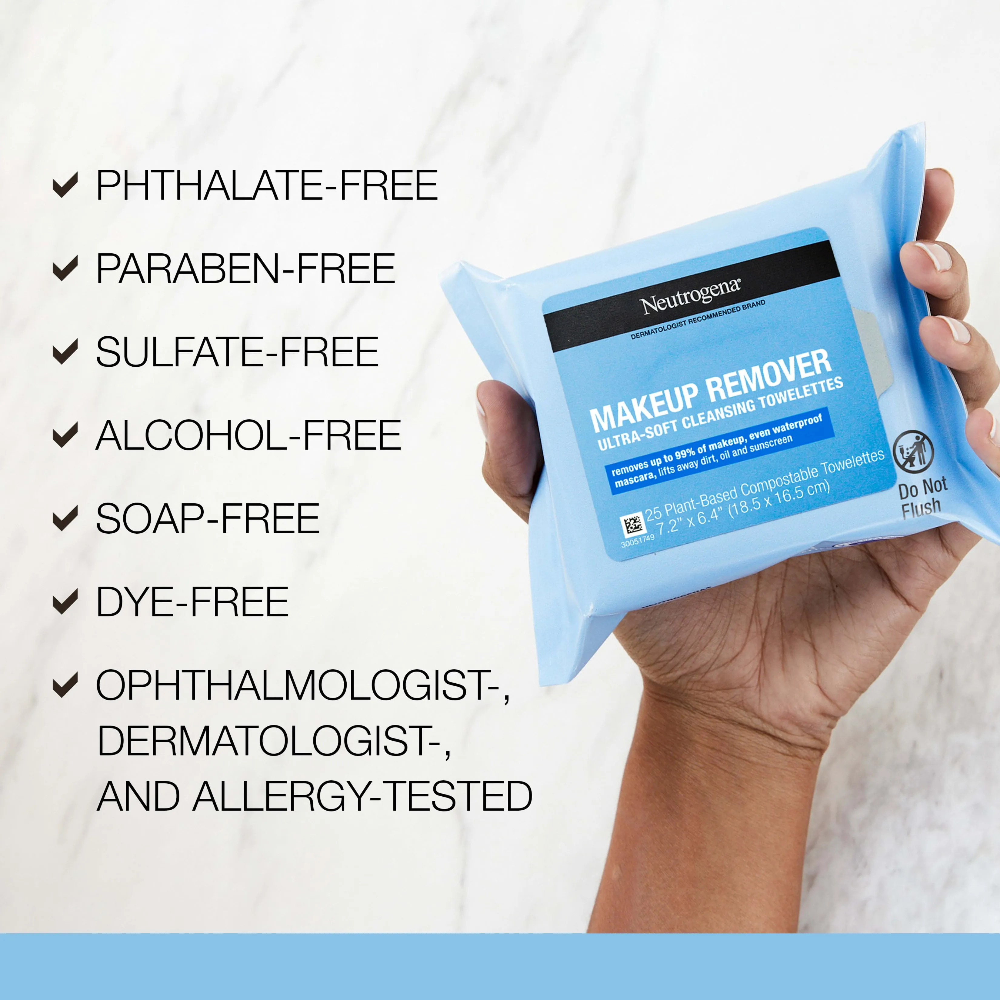 Neutrogena Makeup Remover Wipes and Face Cleansing Towelettes, 25 Count, (2 Pack)