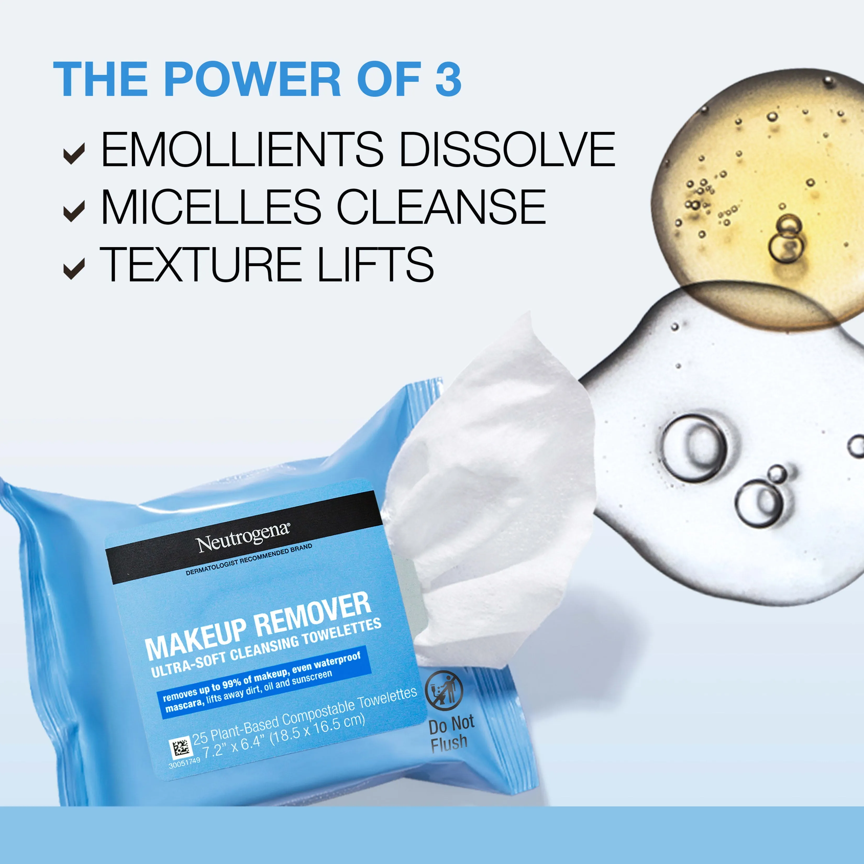 Neutrogena Makeup Remover Wipes and Face Cleansing Towelettes, 25 Count, (2 Pack)