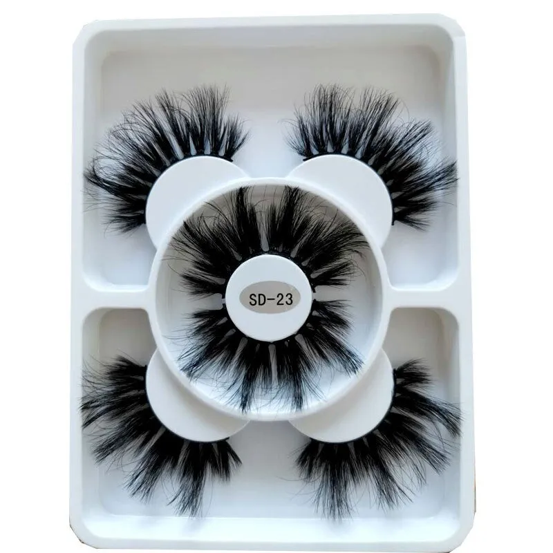 New 3 pairs natural false eyelashes fake lashes long makeup 3d mink lashes eyelash extension mink eyelashes for beauty