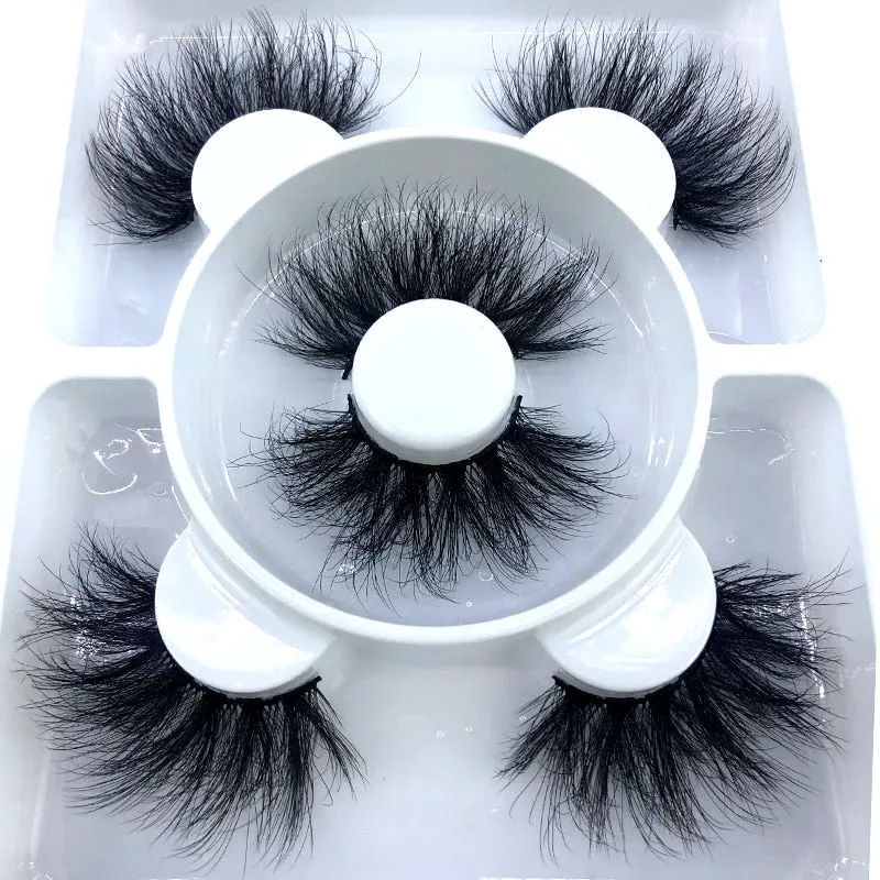 New 3 pairs natural false eyelashes fake lashes long makeup 3d mink lashes eyelash extension mink eyelashes for beauty