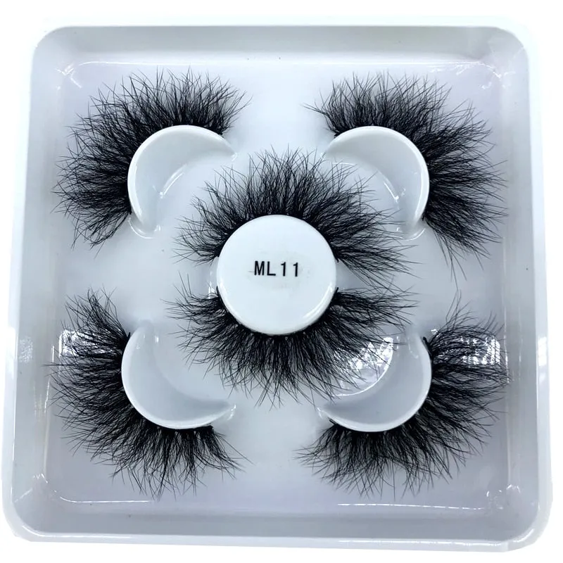 New 3 pairs natural false eyelashes fake lashes long makeup 3d mink lashes eyelash extension mink eyelashes for beauty