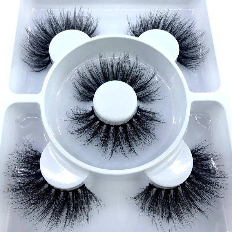 New 3 pairs natural false eyelashes fake lashes long makeup 3d mink lashes eyelash extension mink eyelashes for beauty